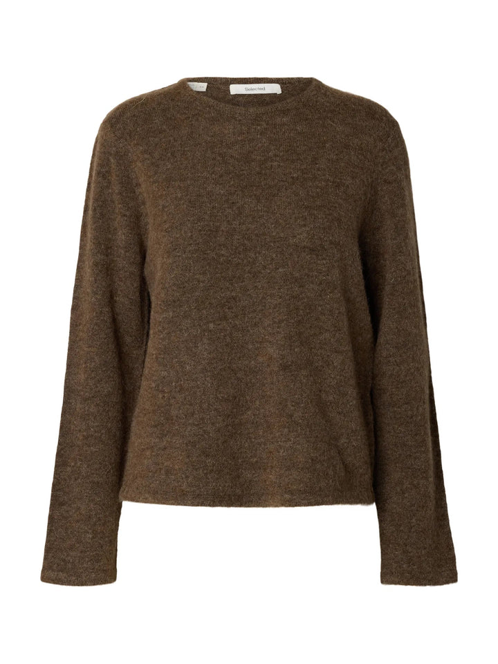 Lulu New Ls Knit O-Neck Dachshund Melange | Genser | Smuk