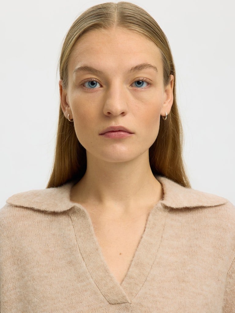 Lulu Ss Knit Polo Birch Melange | Genser | Smuk