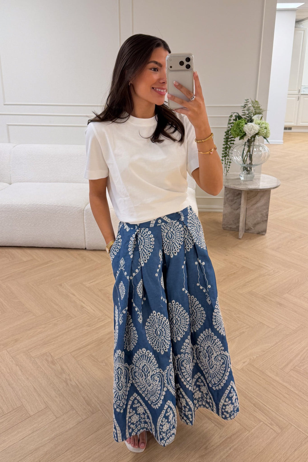 Lumine Midi Skirt Denim Bleu | Skjørt | Smuk