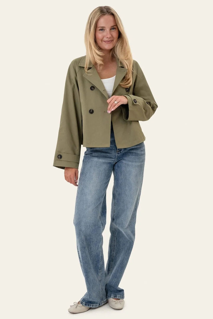 Luna Trenchcoat Dark Khaki | Yttertøy | Smuk