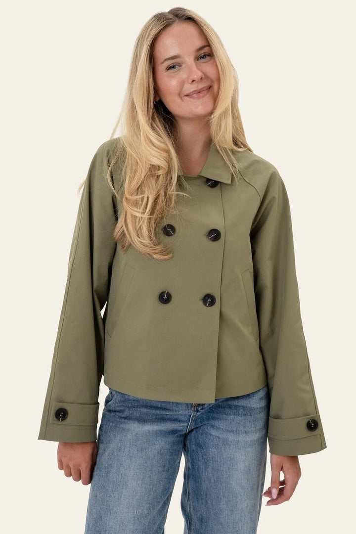 Luna Trenchcoat Dark Khaki | Yttertøy | Smuk