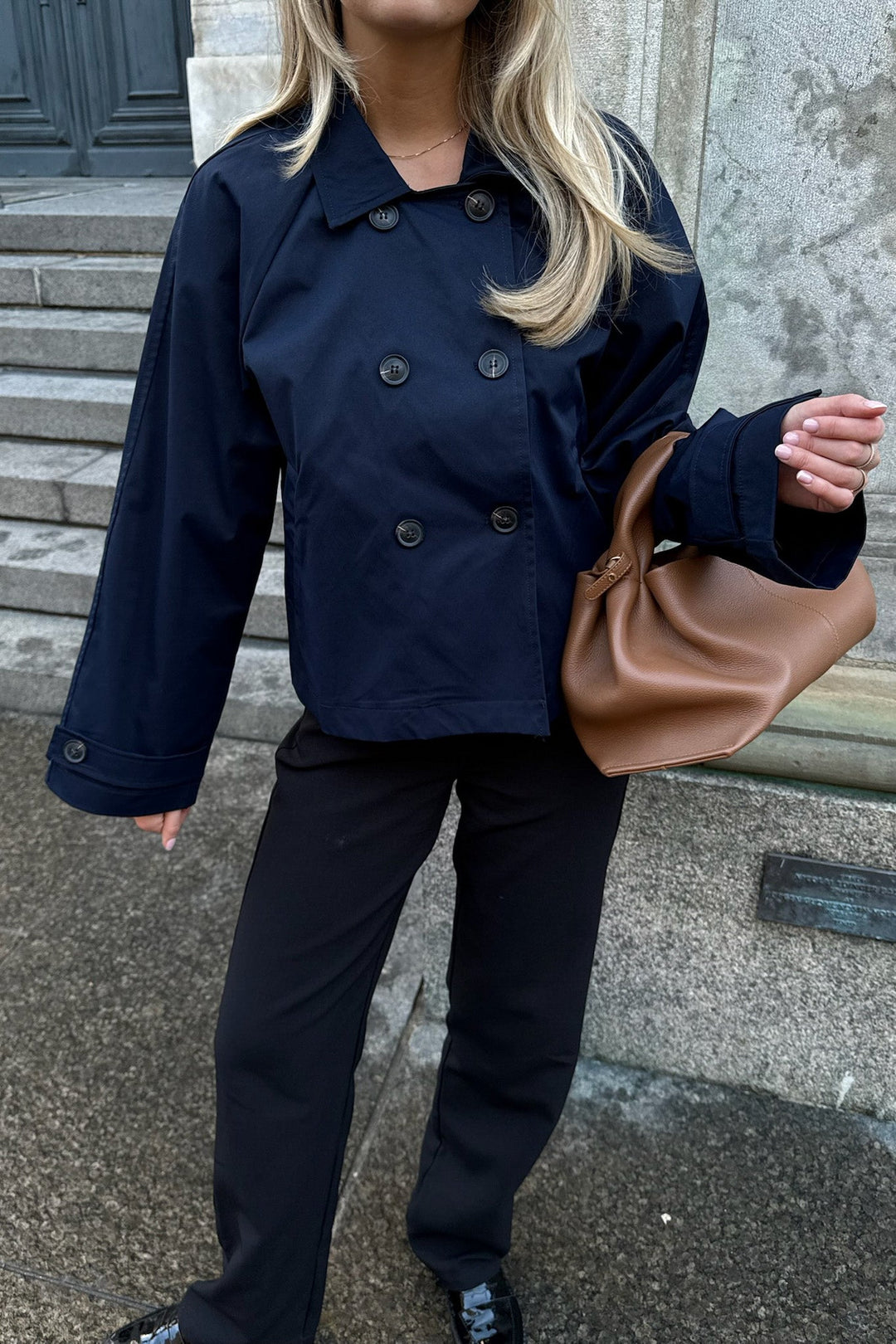 Luna Trenchcoat Navy | Yttertøy | Smuk - Dameklær på nett