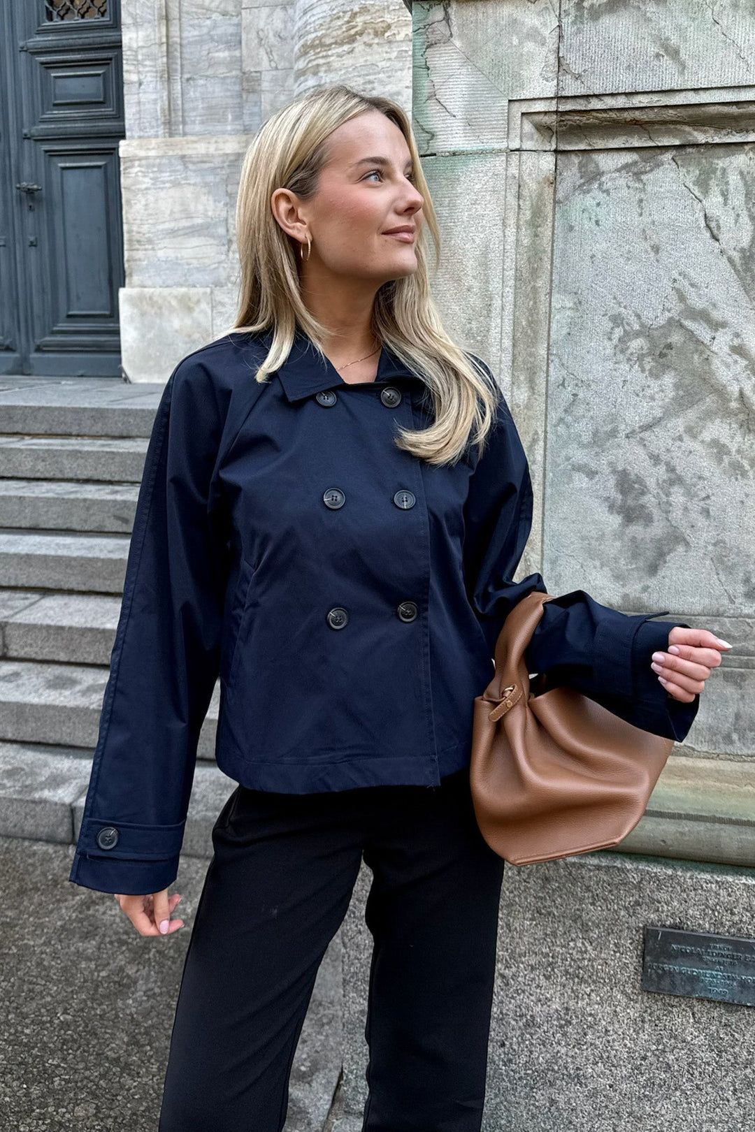 Luna Trenchcoat Navy | Yttertøy | Smuk - Dameklær på nett