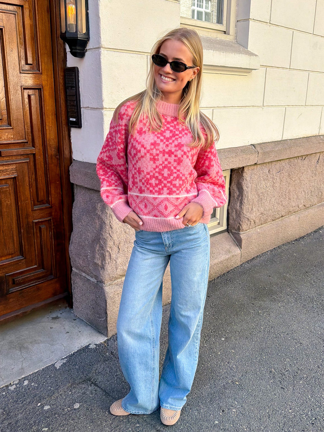 Luxana Knit Pullover Rose/Pink | Genser | Smuk