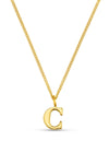 Luxe C Initial Necklace Pale Gold