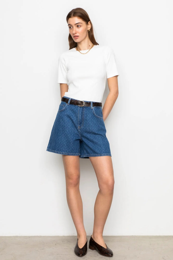 Lyle Shorts Mid Blue Dot | Shorts | Smuk