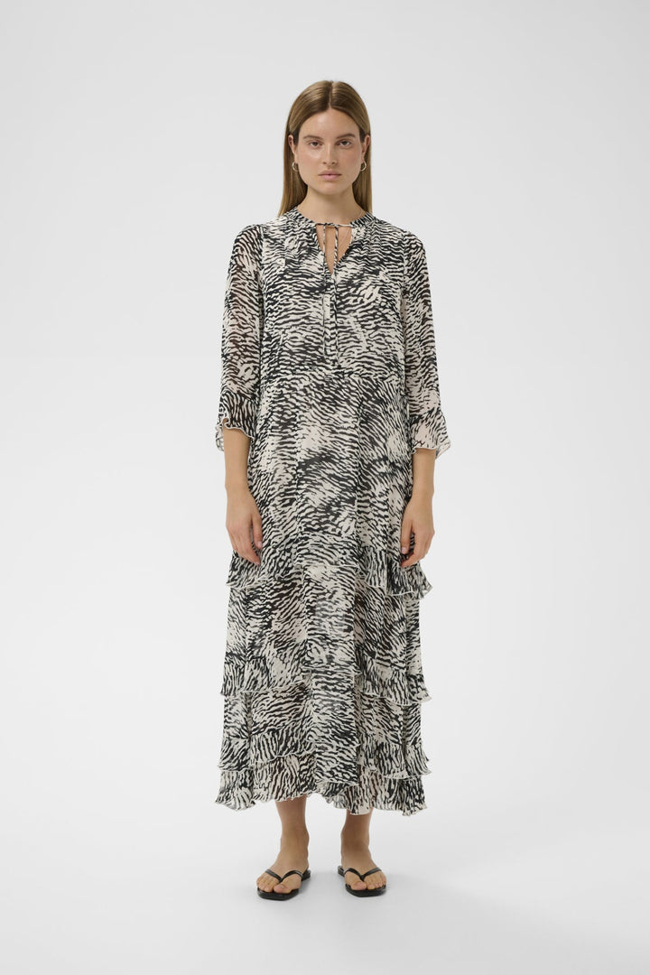 Lyon Dress Black Wavy Structure | Kjoler | Smuk