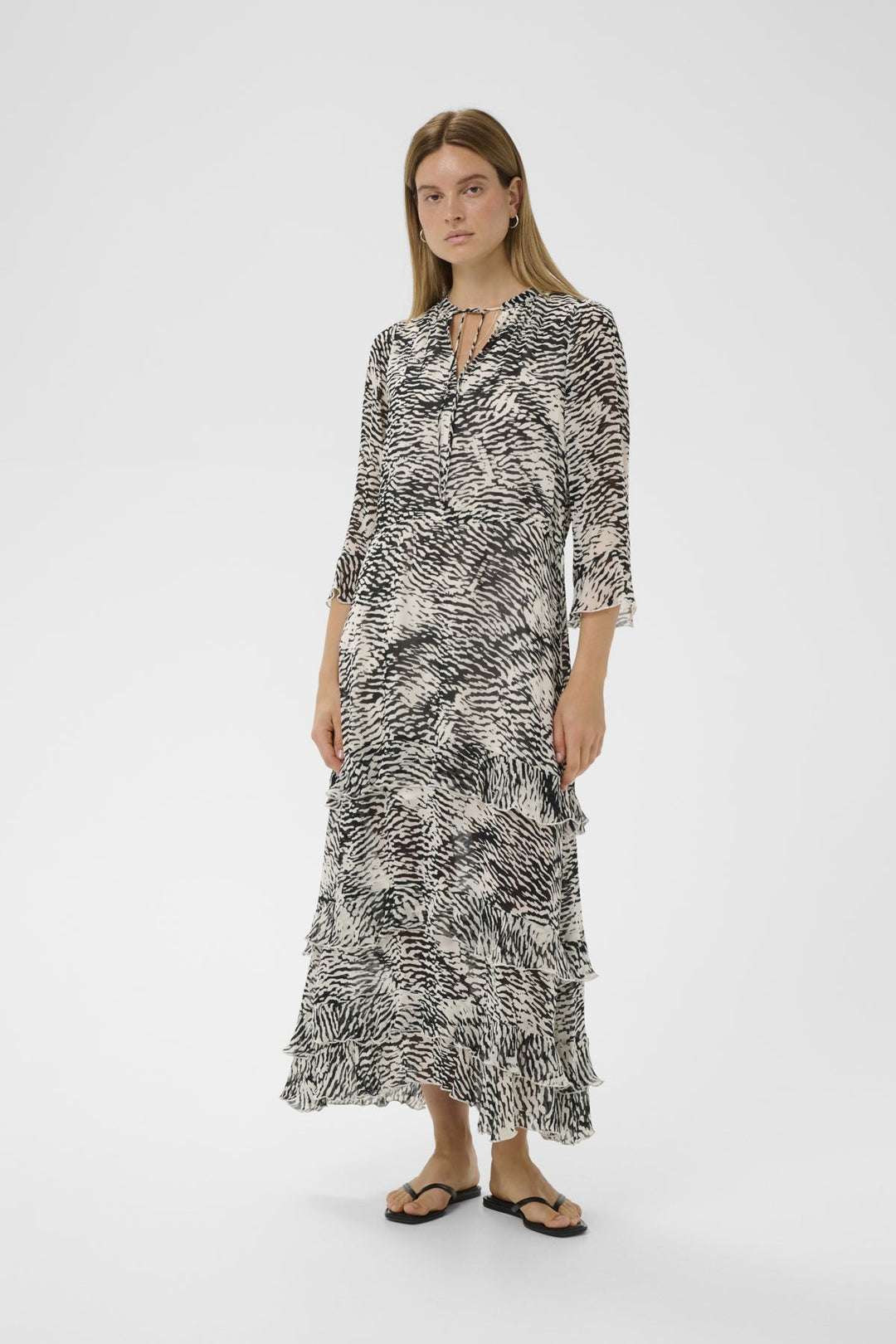 Lyon Dress Black Wavy Structure | Kjoler | Smuk