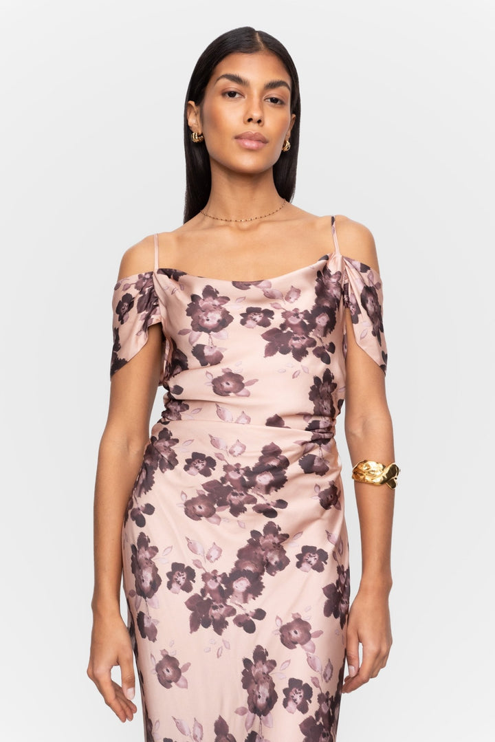 Lyra Dress Terracotta Floral Print | Kjoler | Smuk - Dameklær på nett