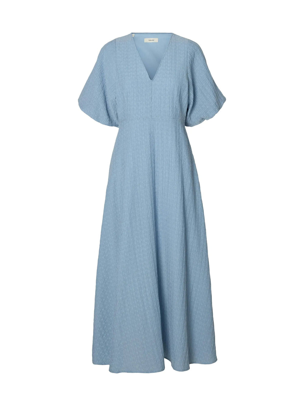 Maddie Ss Closed Back Midi Dress Dusty Blue | Kjoler | Smuk