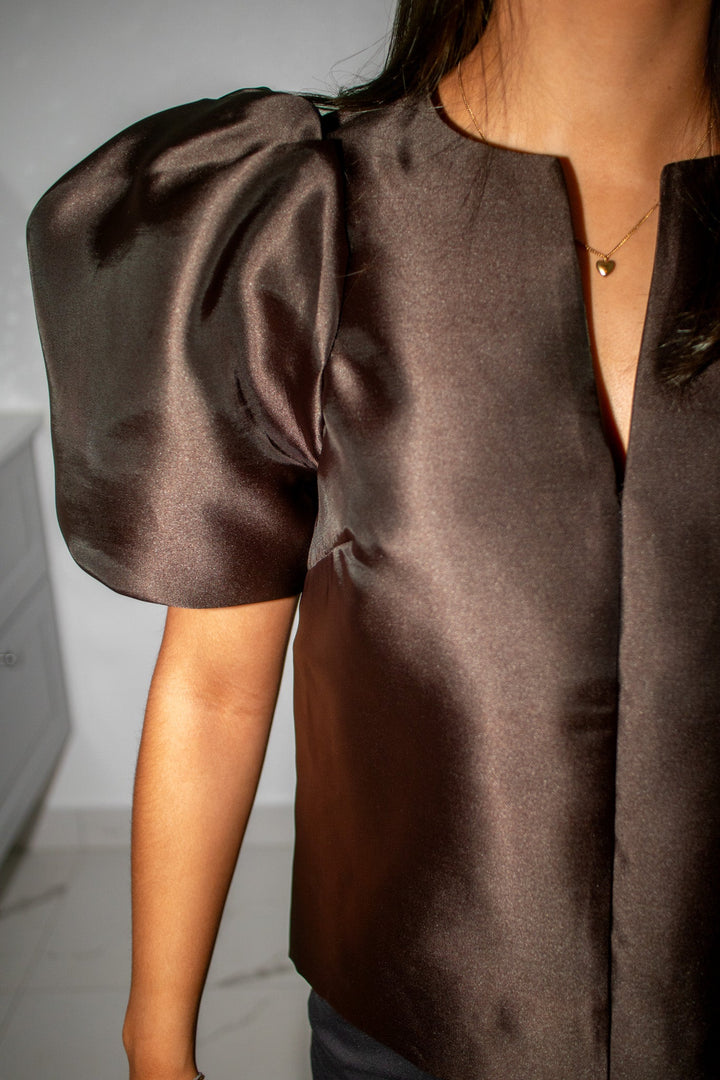 Maeve Blouse Dark Brown | Skjorter og bluser | Smuk - Dameklær på nett