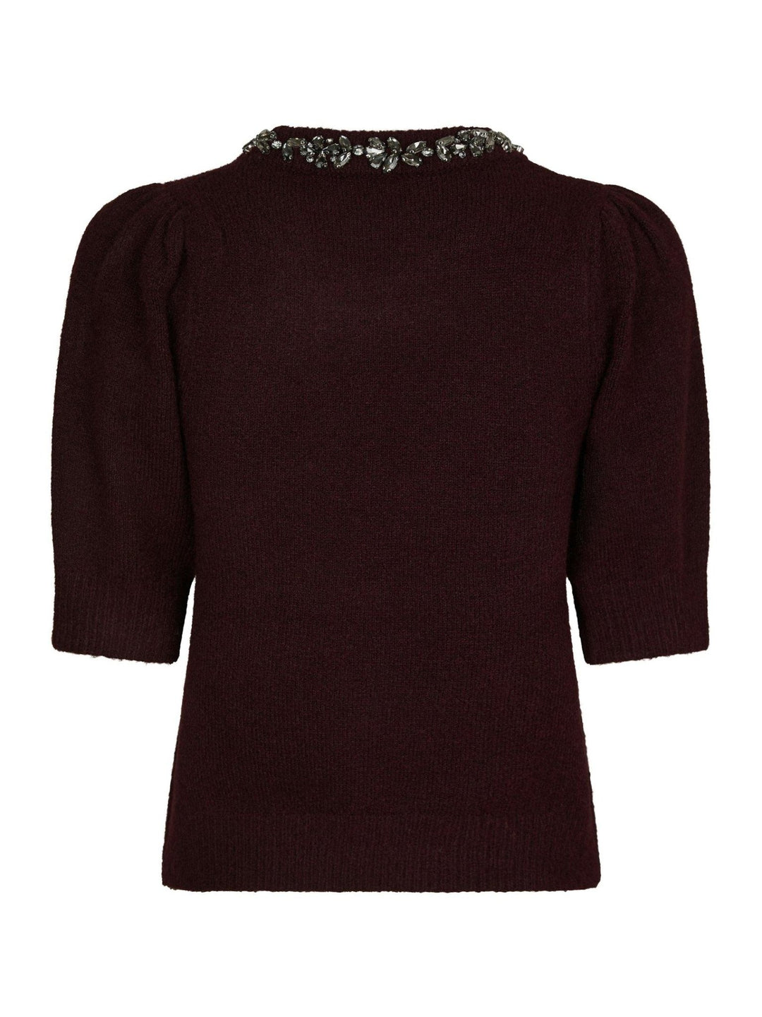 Maia Stone Knit Blouse Wine | Genser | Smuk