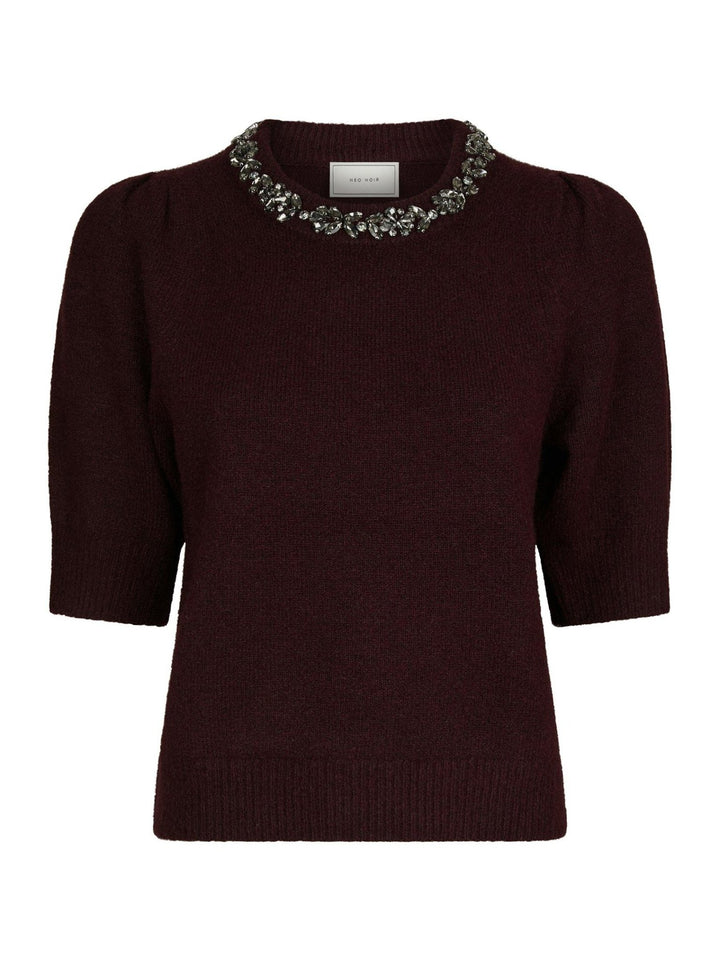 Maia Stone Knit Blouse Wine | Genser | Smuk
