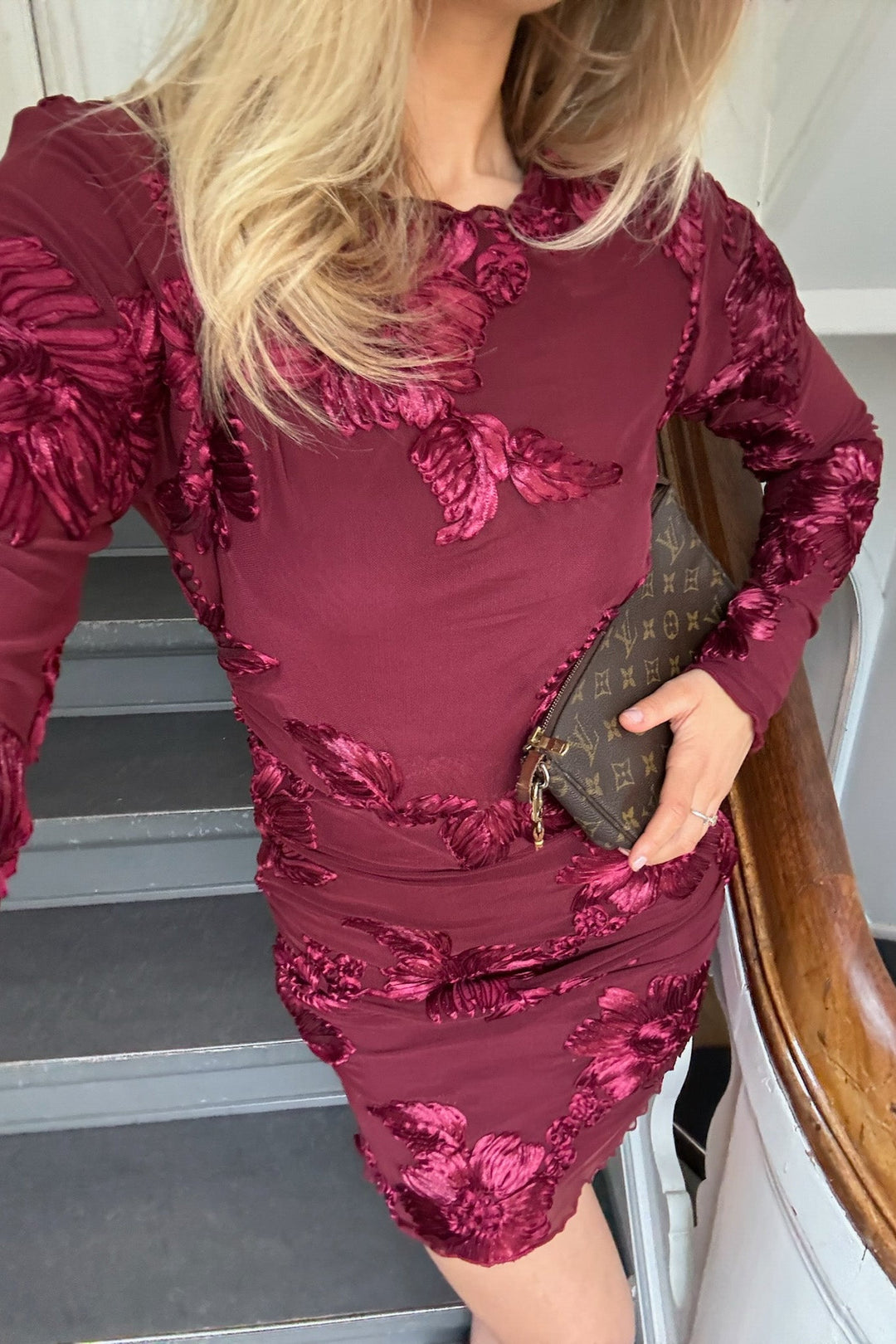 Maja Mesh Dress Bordeaux | Kjoler | Smuk