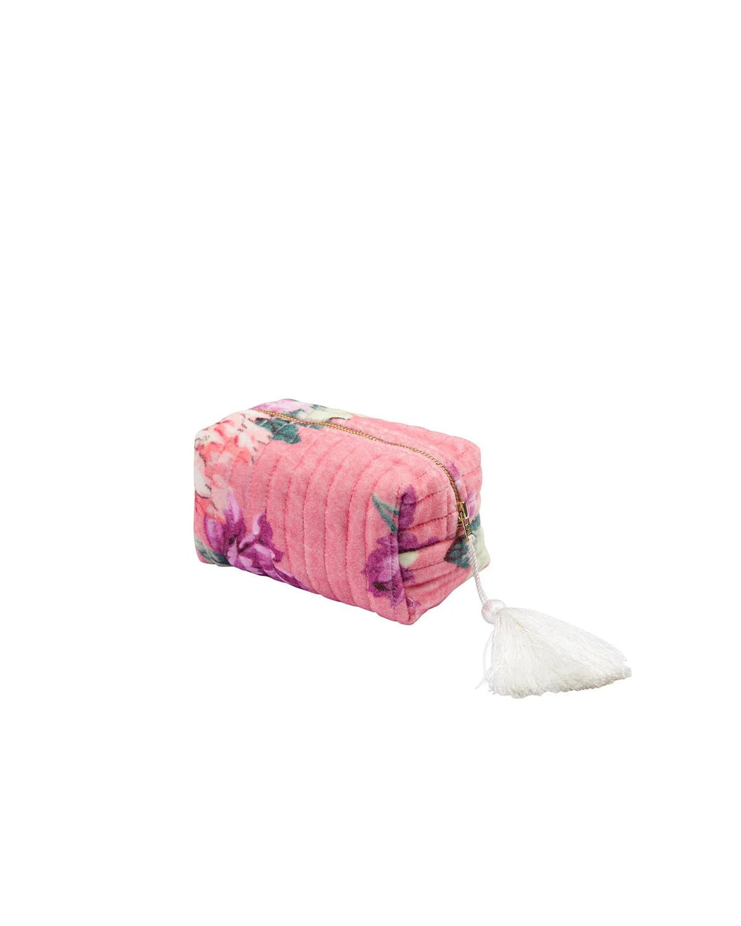 Makeup Bag Velvet Pink Posy | Accessories | Smuk - Dameklær på nett