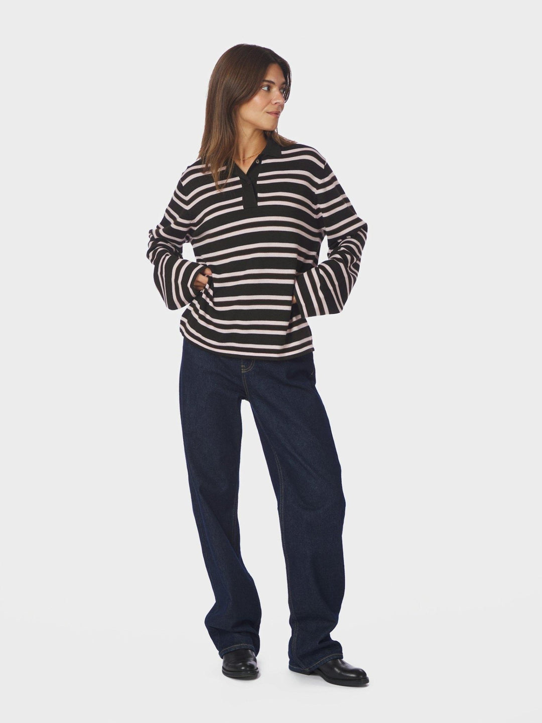 Mala Polo Knit Blouse Dark Brown | Genser | Smuk