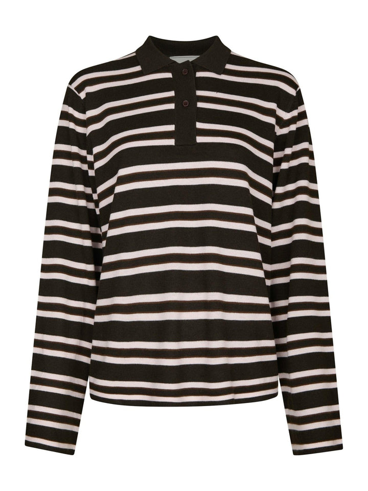 Mala Polo Knit Blouse Dark Brown | Genser | Smuk