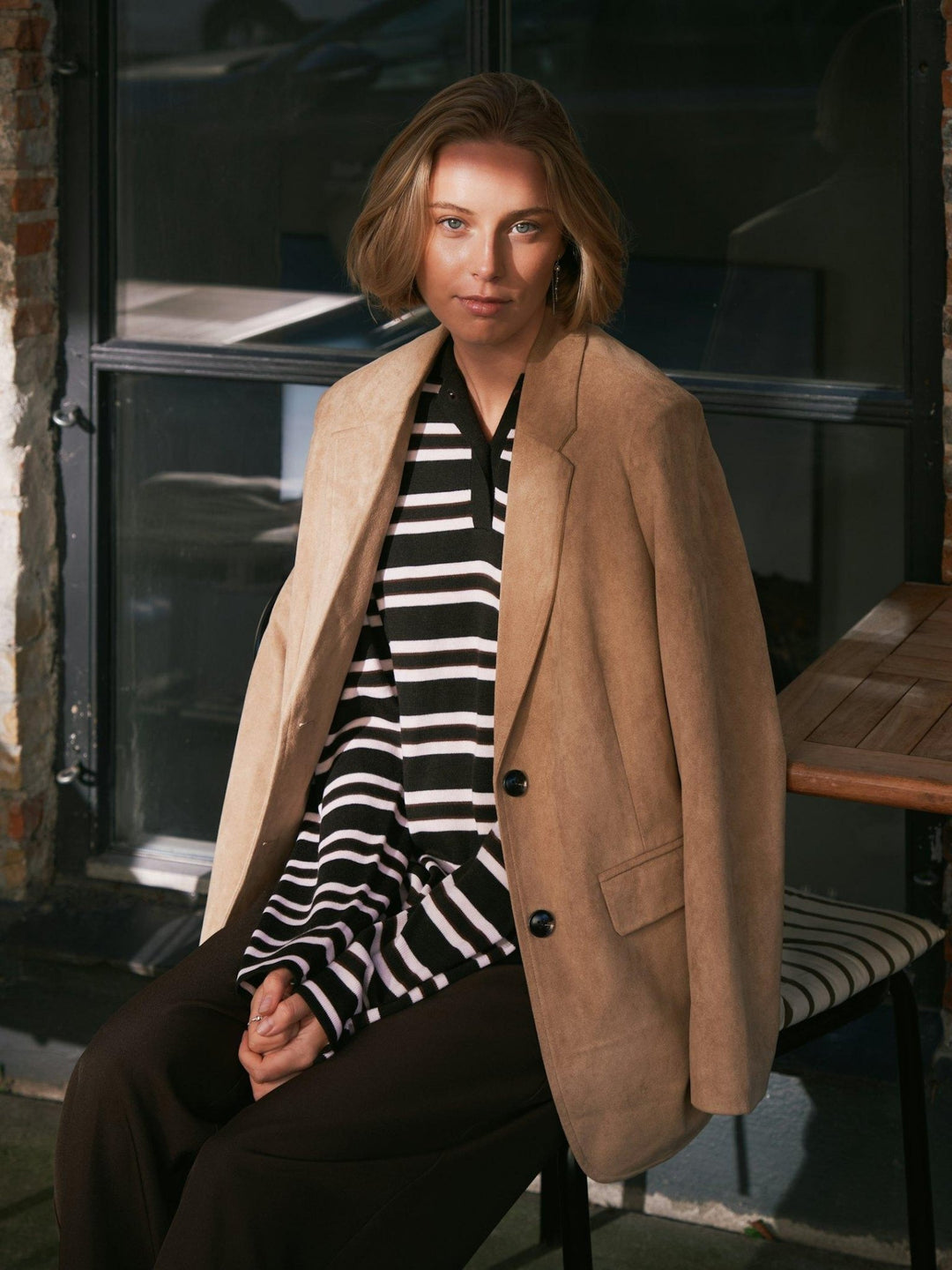 Mala Polo Knit Blouse Dark Brown | Genser | Smuk