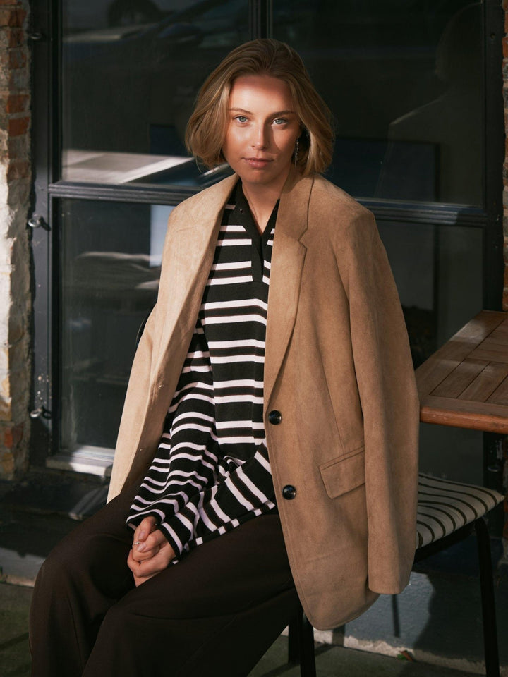 Mala Polo Knit Blouse Dark Brown | Genser | Smuk