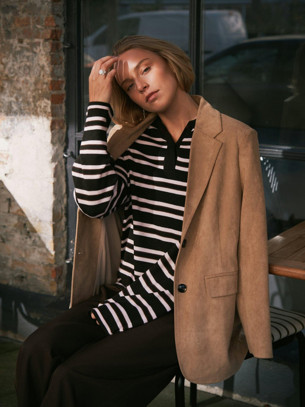 Mala Polo Knit Blouse Dark Brown | Genser | Smuk