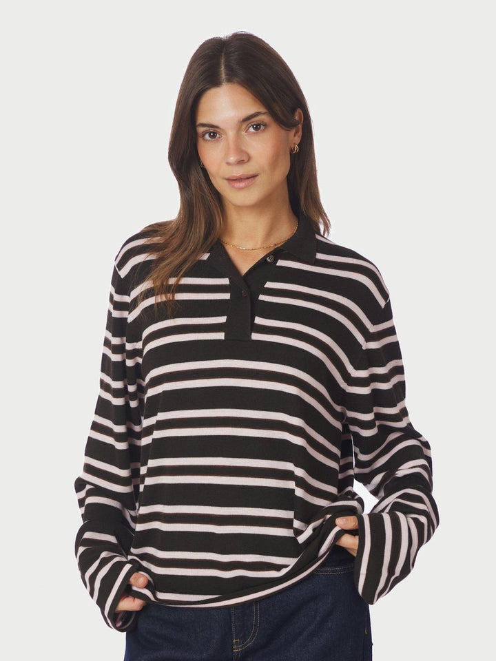 Mala Polo Knit Blouse Dark Brown | Genser | Smuk