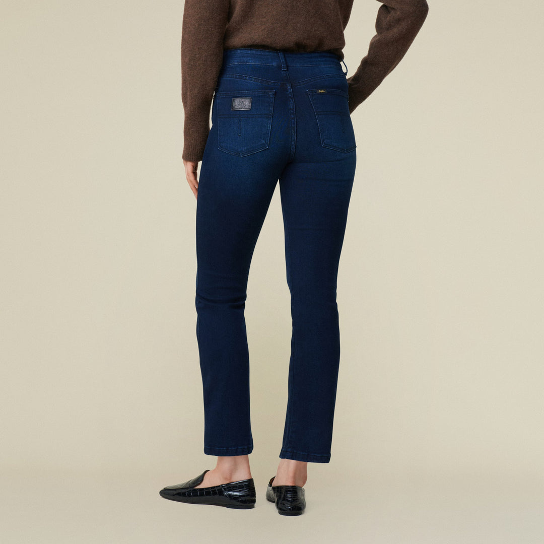 Malena F Jeans Brushed Blue Black | Bukser | Smuk