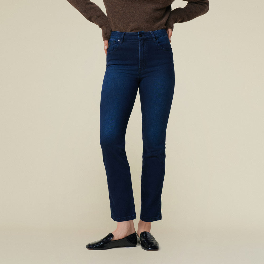 Malena F Jeans Brushed Blue Black | Bukser | Smuk