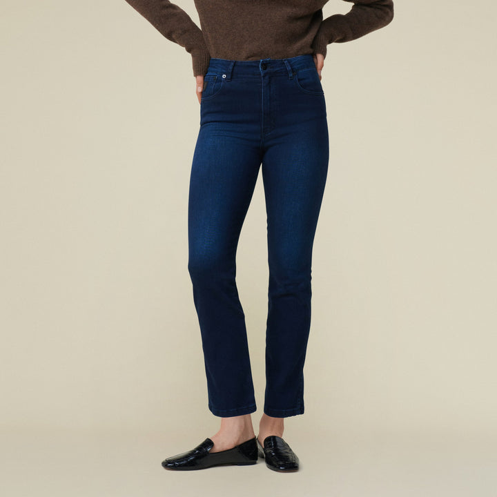 Malena F Jeans Brushed Blue Black | Bukser | Smuk