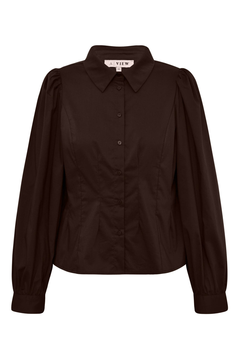 Malika Shirt Dark Brown | Skjorter og bluser | Smuk