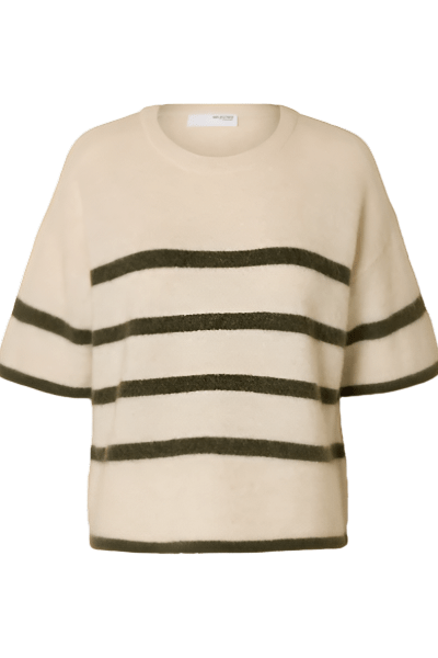 Maline - Liliana 2/4 Knit O - Neck Birch Kalamata | Genser | Smuk - Dameklær på nett