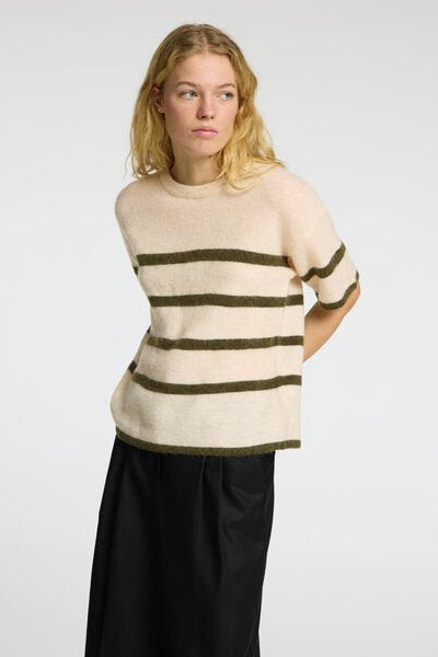 Maline - Liliana 2/4 Knit O - Neck Birch Kalamata | Genser | Smuk - Dameklær på nett