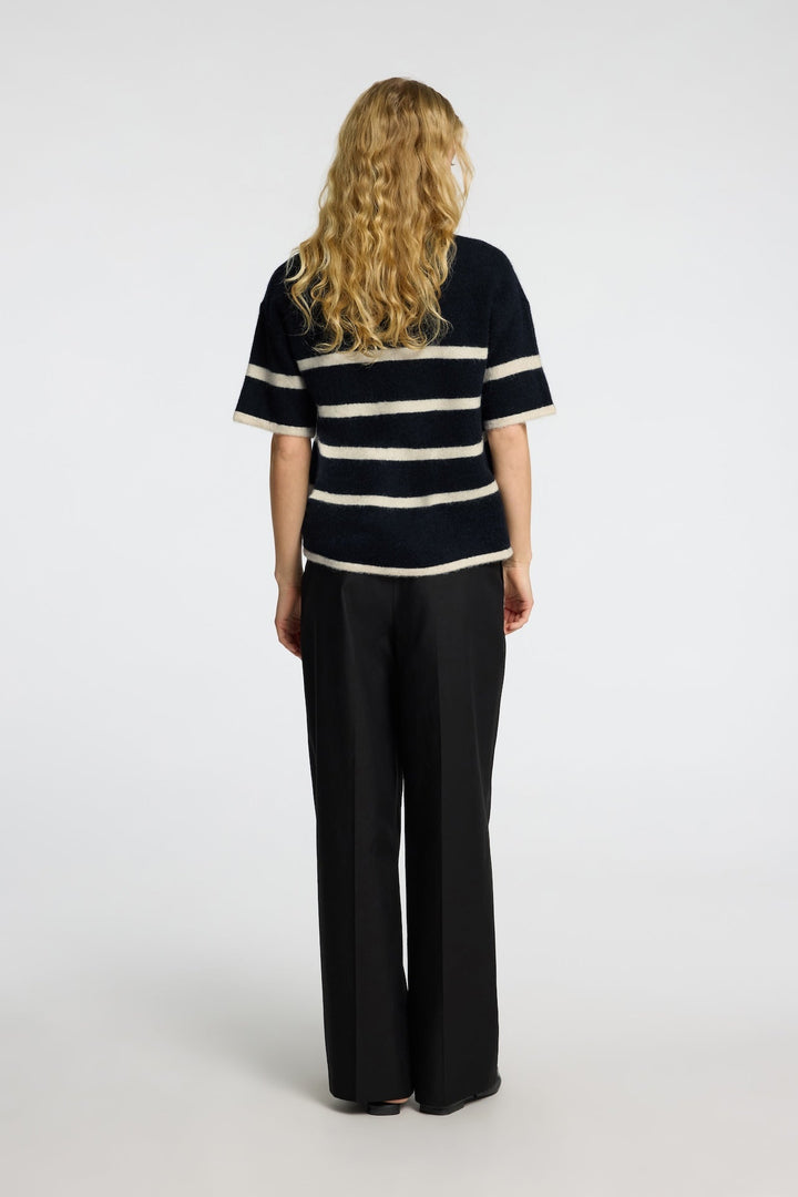 Maline - Liliana 2/4 Knit O - Neck Dark Sapphire Birch | Genser | Smuk - Dameklær på nett