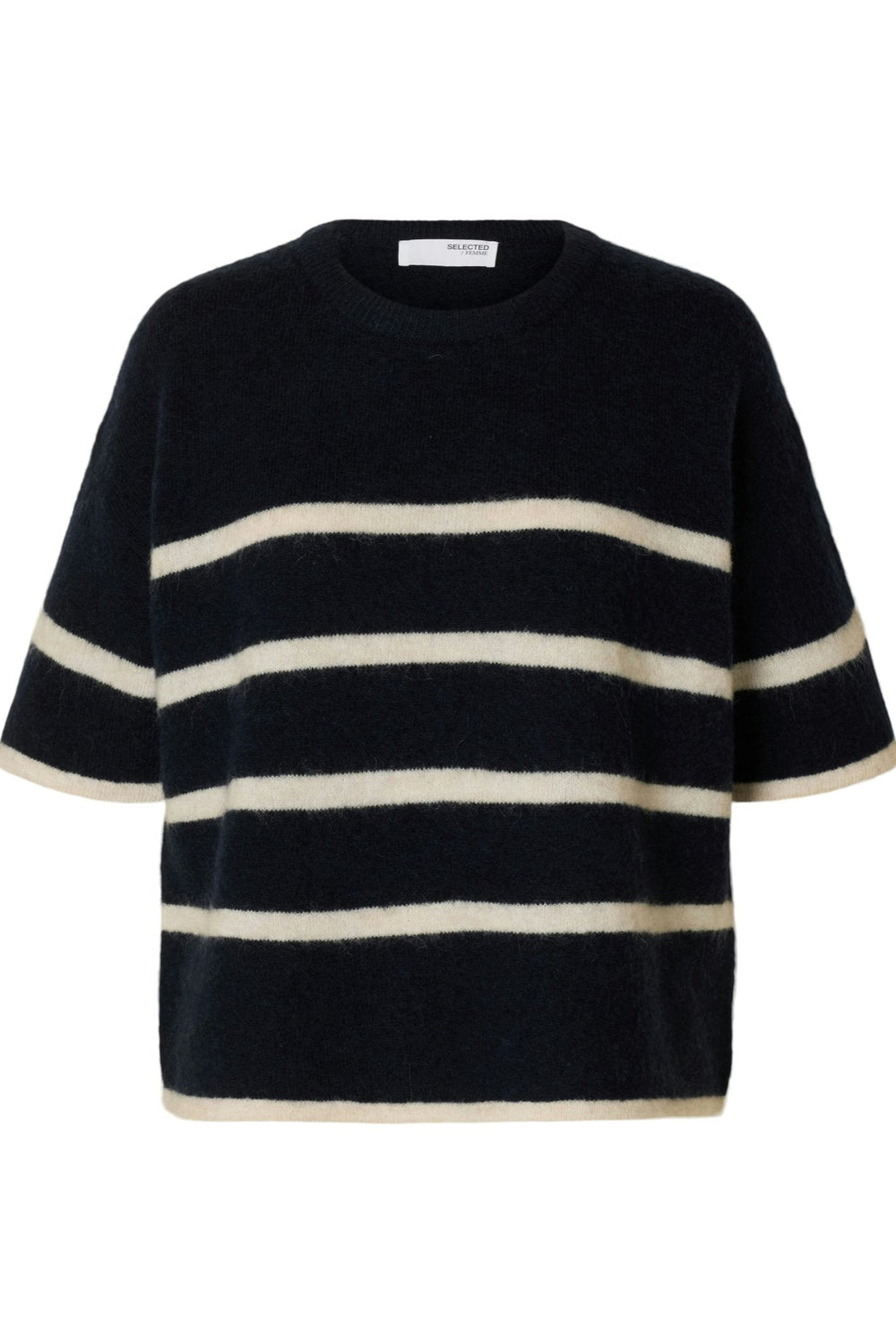 Maline - Liliana 2/4 Knit O - Neck Dark Sapphire Birch | Genser | Smuk - Dameklær på nett