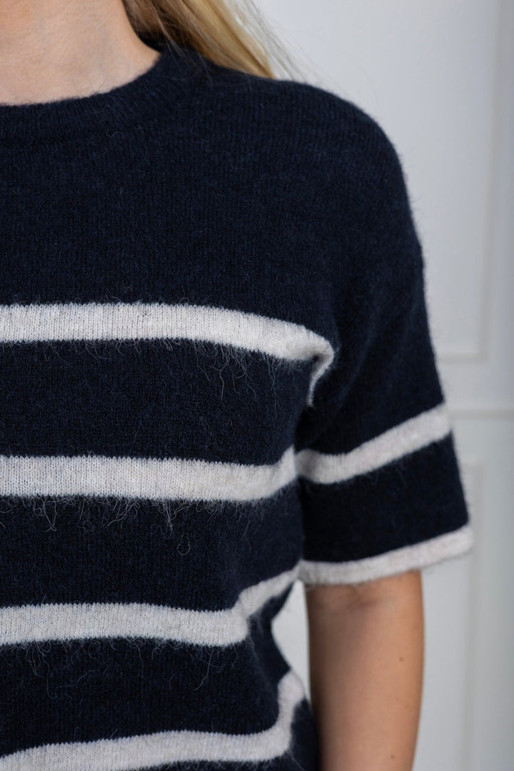 Maline - Liliana 2/4 Knit O - Neck Dark Sapphire Birch | Genser | Smuk - Dameklær på nett