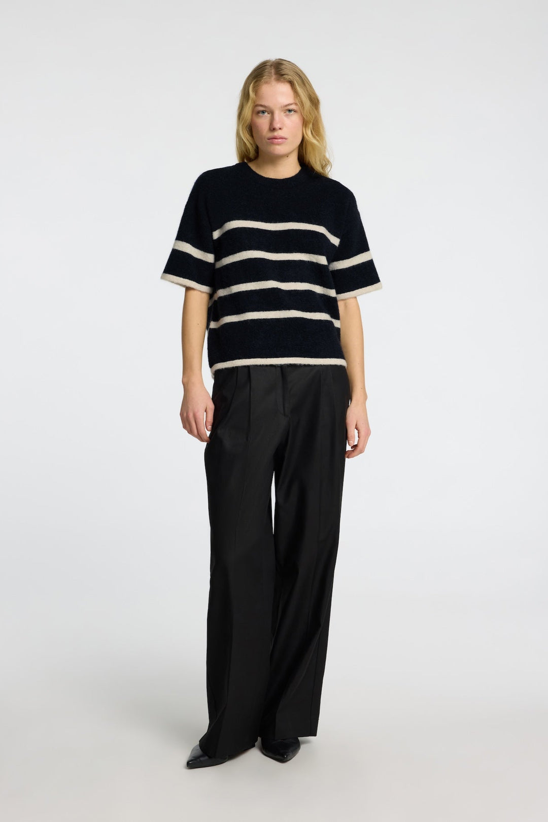 Maline - Liliana 2/4 Knit O - Neck Dark Sapphire Birch | Genser | Smuk - Dameklær på nett