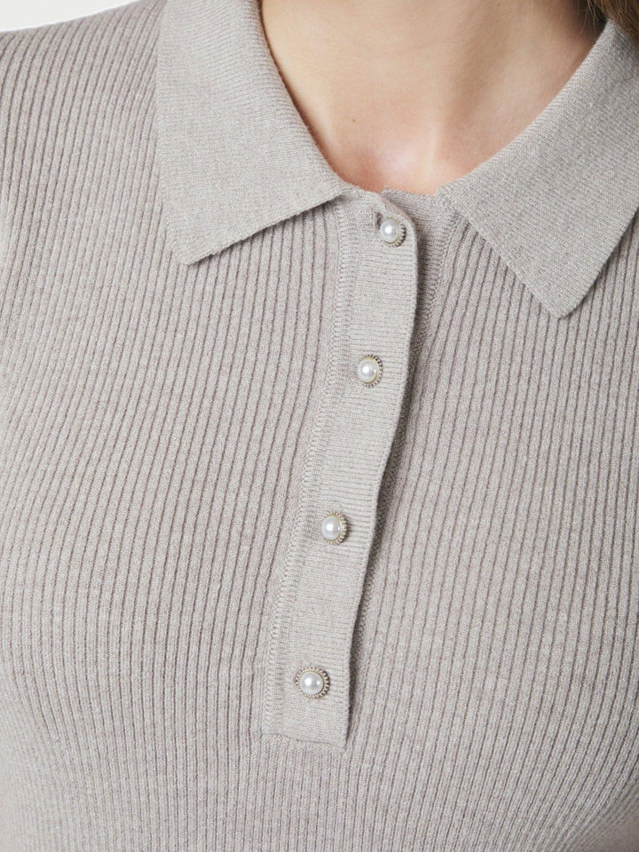 Manama Knit Blouse Warm Grey | Genser | Smuk