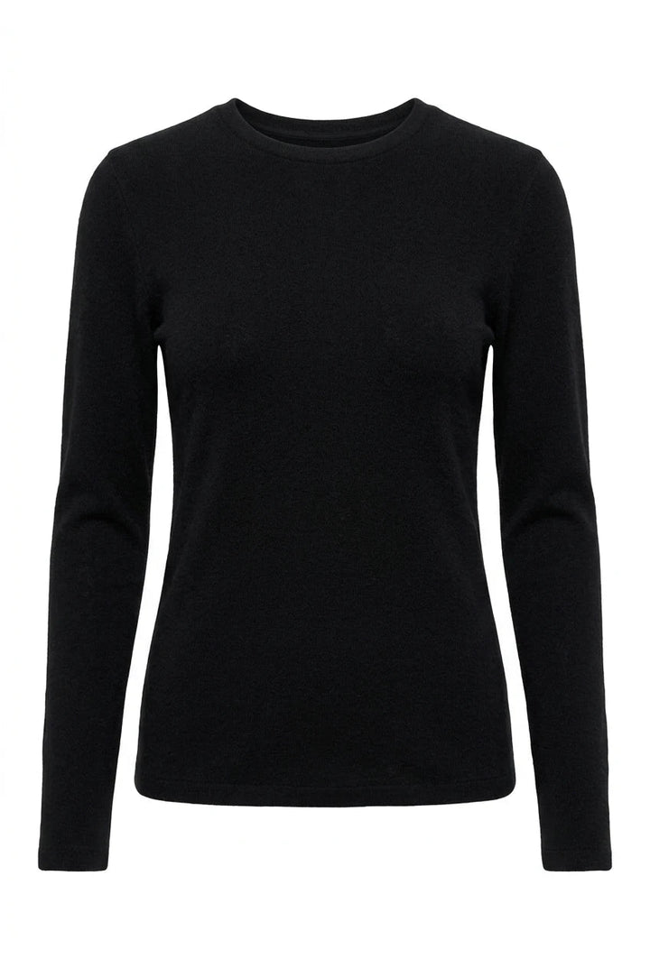 Manja Ls O-Neck Black | Topper | Smuk