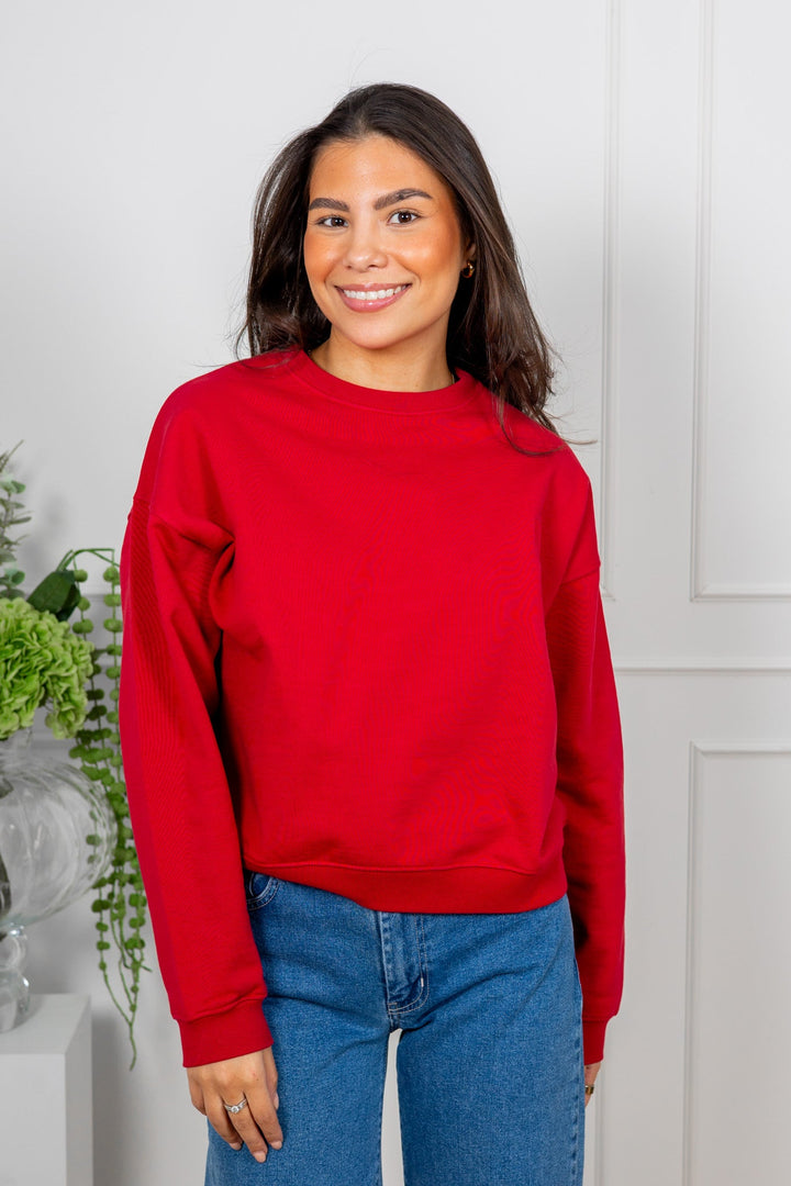 Mara Sweatshirt Red | Genser | Smuk