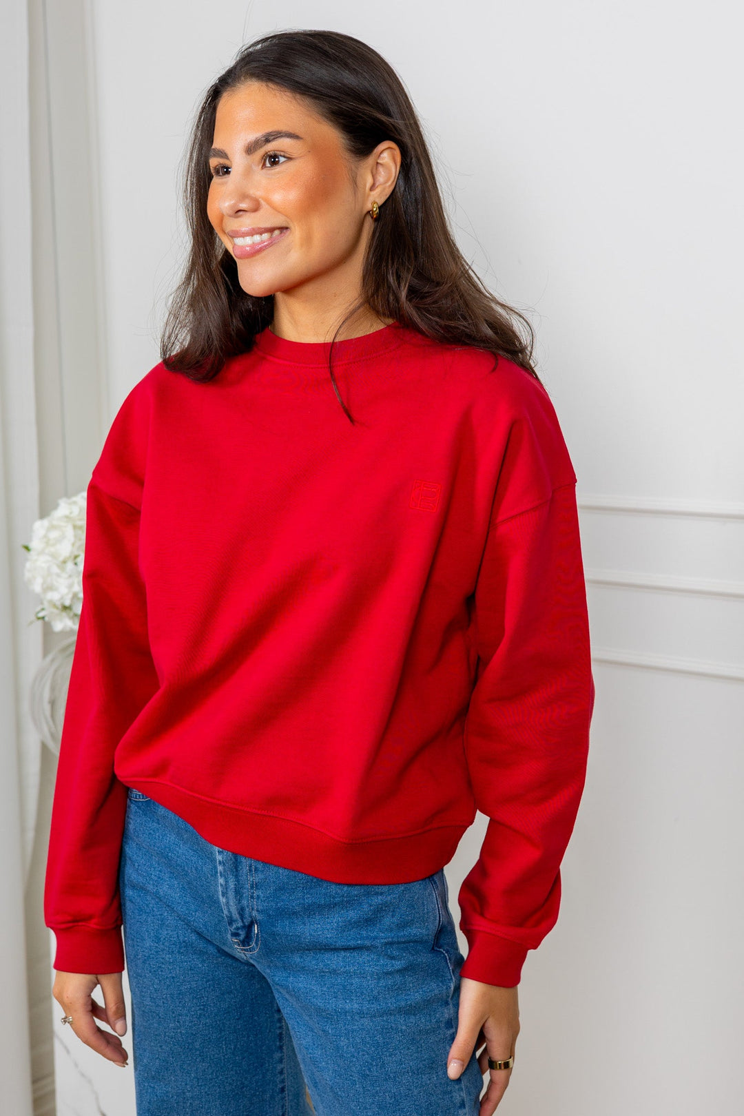 Mara Sweatshirt Red | Genser | Smuk