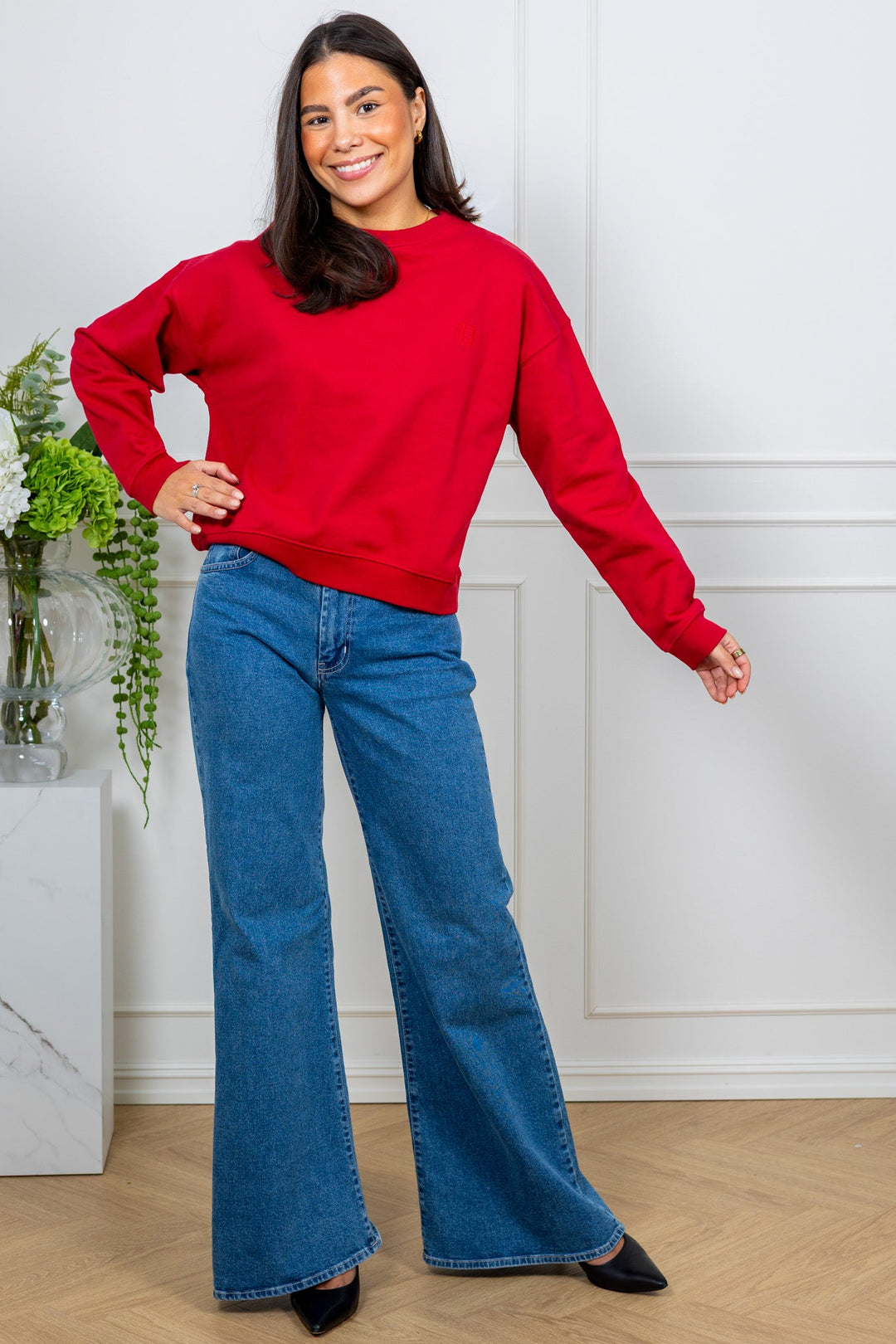 Mara Sweatshirt Red | Genser | Smuk