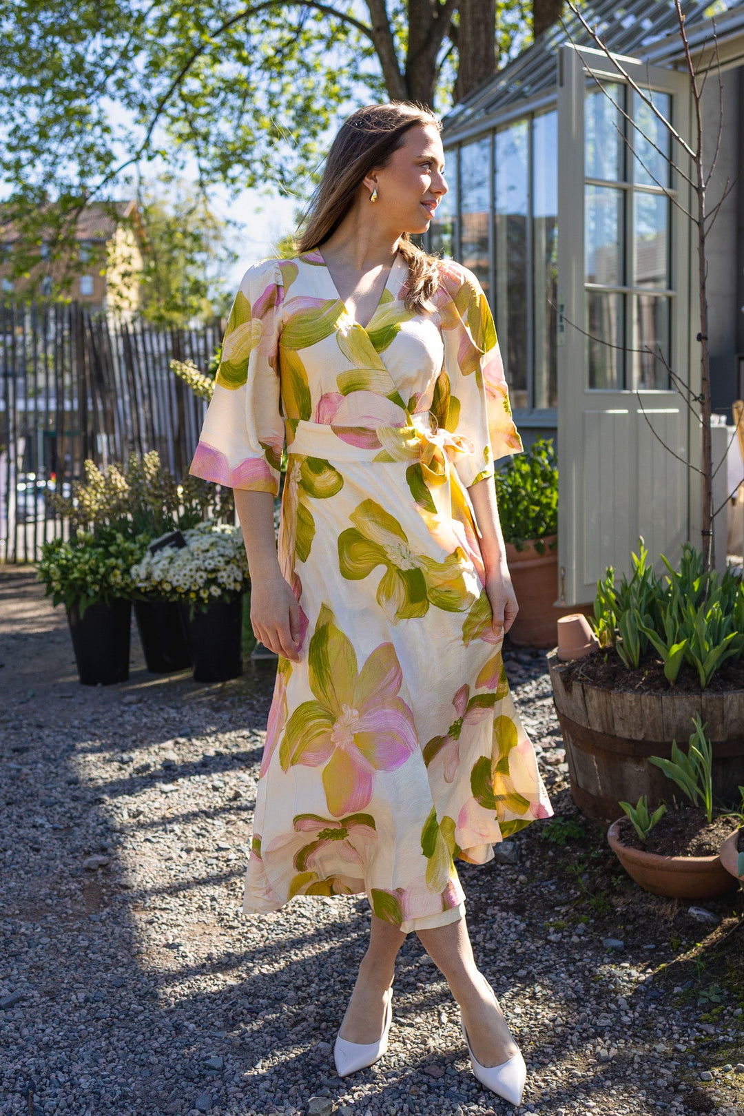 Marga 3/4 Wrap Long Dress Pristine Marga | Kjoler | Smuk