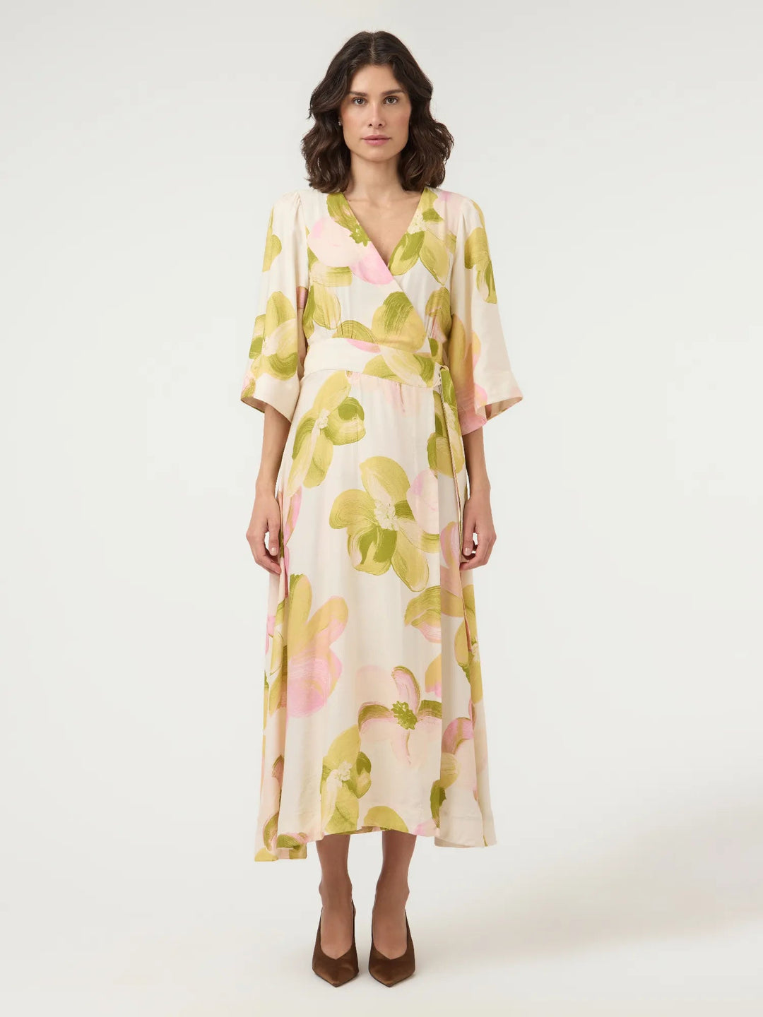 Marga 3/4 Wrap Long Dress Pristine Marga | Kjoler | Smuk