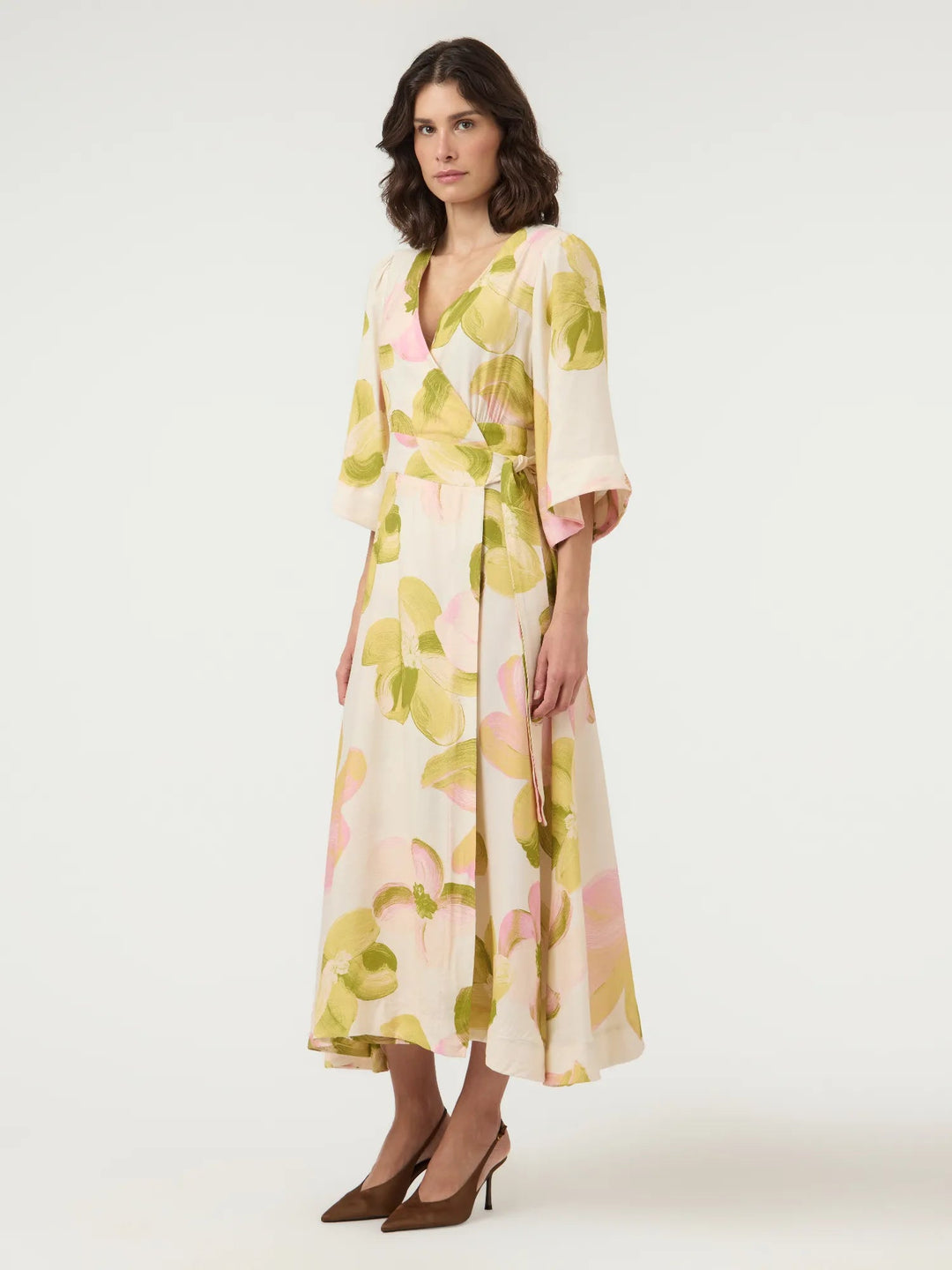 Marga 3/4 Wrap Long Dress Pristine Marga | Kjoler | Smuk