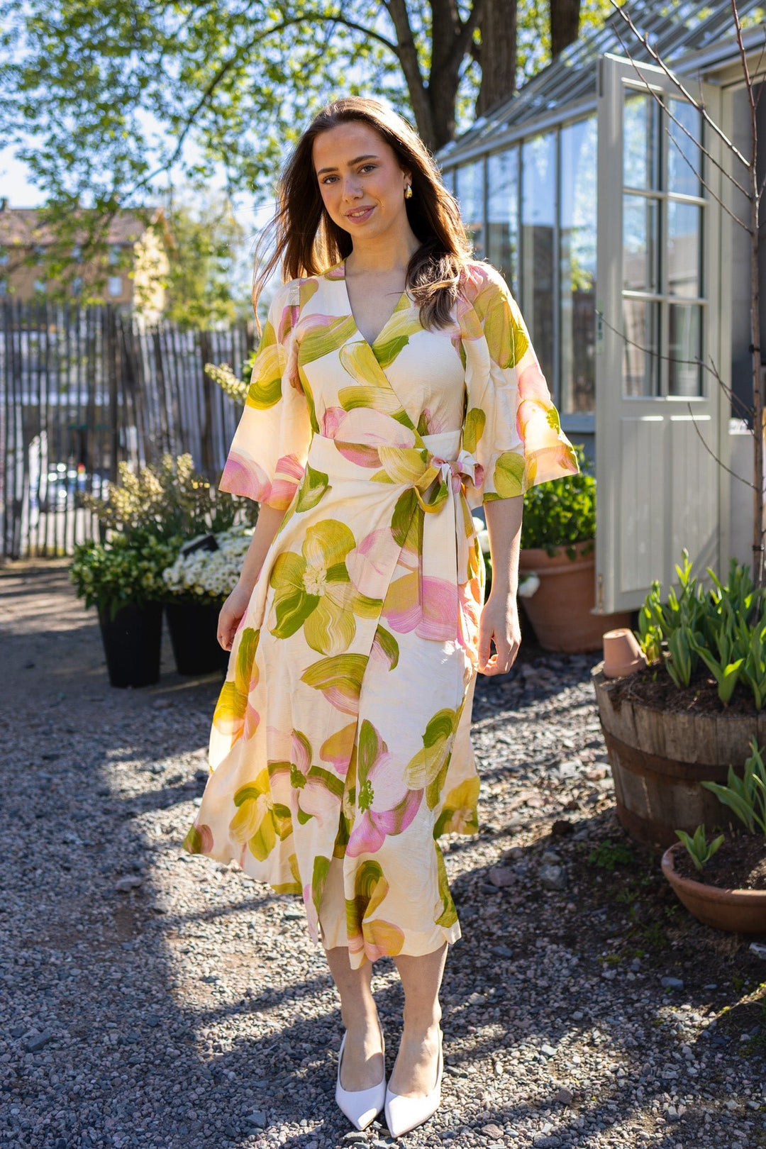 Marga 3/4 Wrap Long Dress Pristine Marga | Kjoler | Smuk