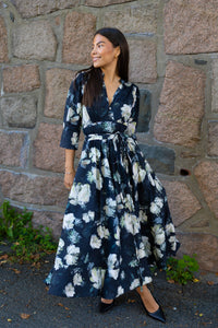 Maria Dress Blue Garden