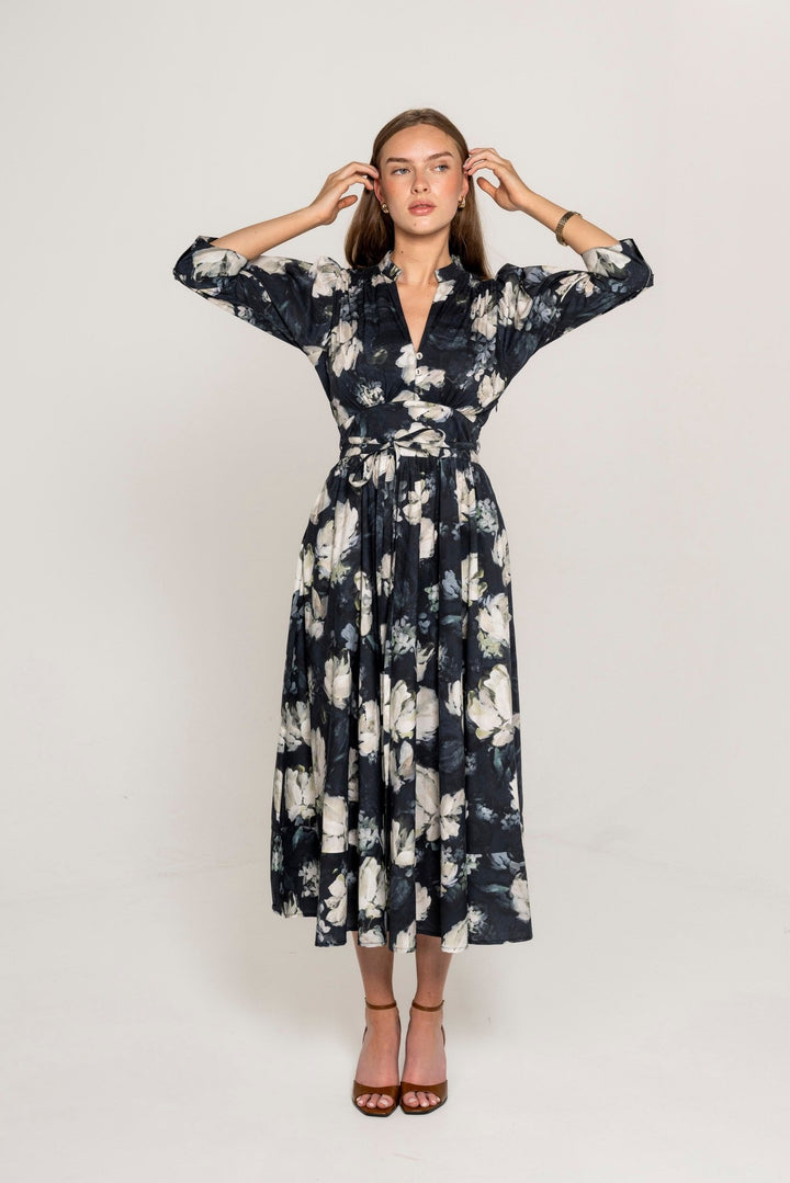 Maria Dress Blue Garden | Kjoler | Smuk