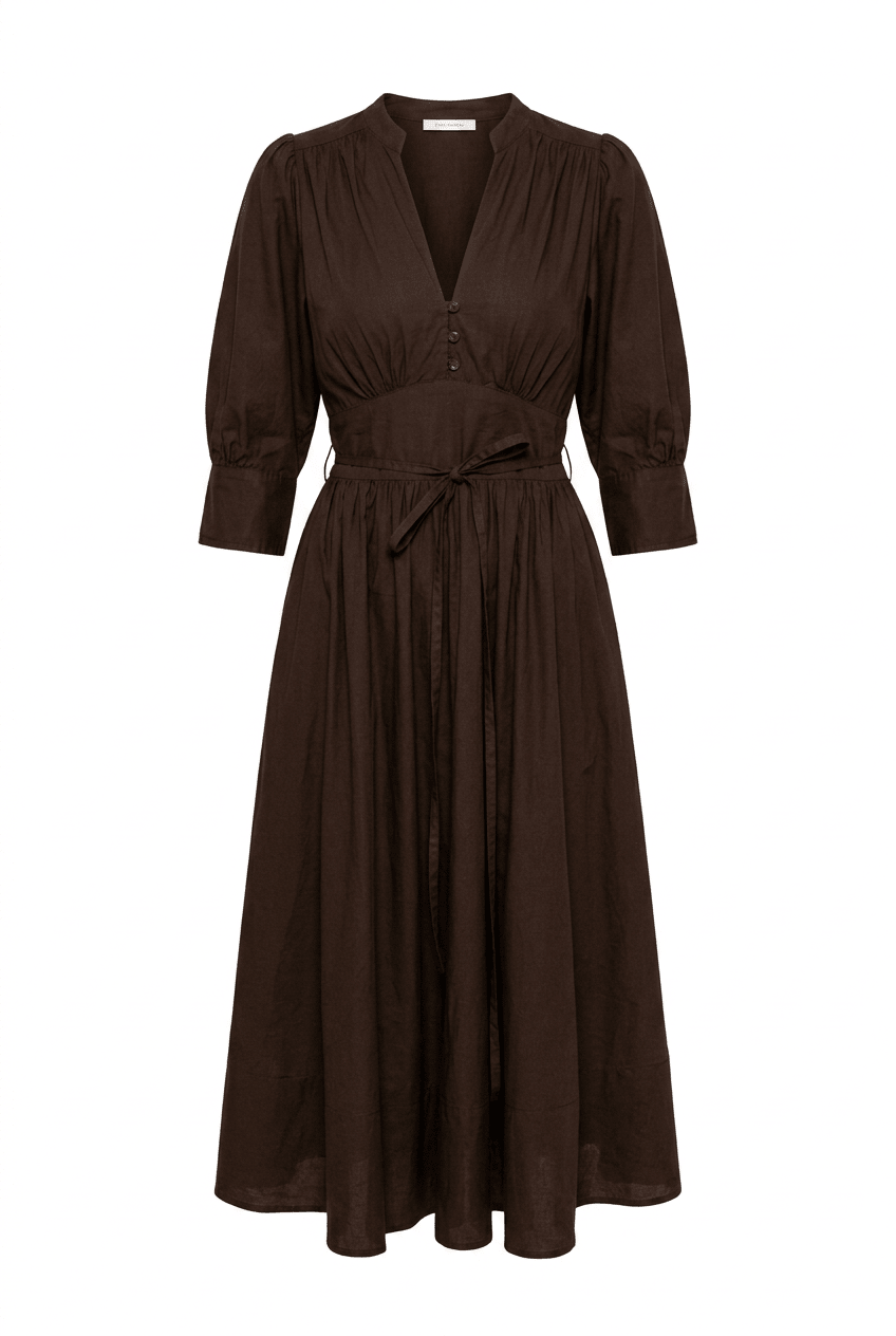 Maria Dress Chocolate Poplin | Kjoler | Smuk