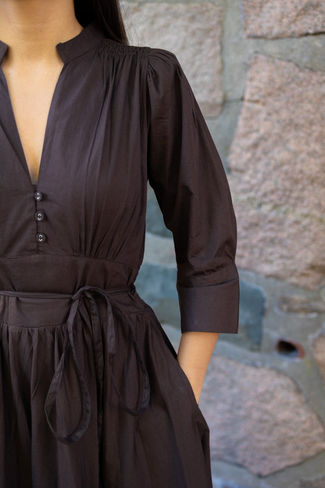 Maria Dress Chocolate Poplin | Kjoler | Smuk