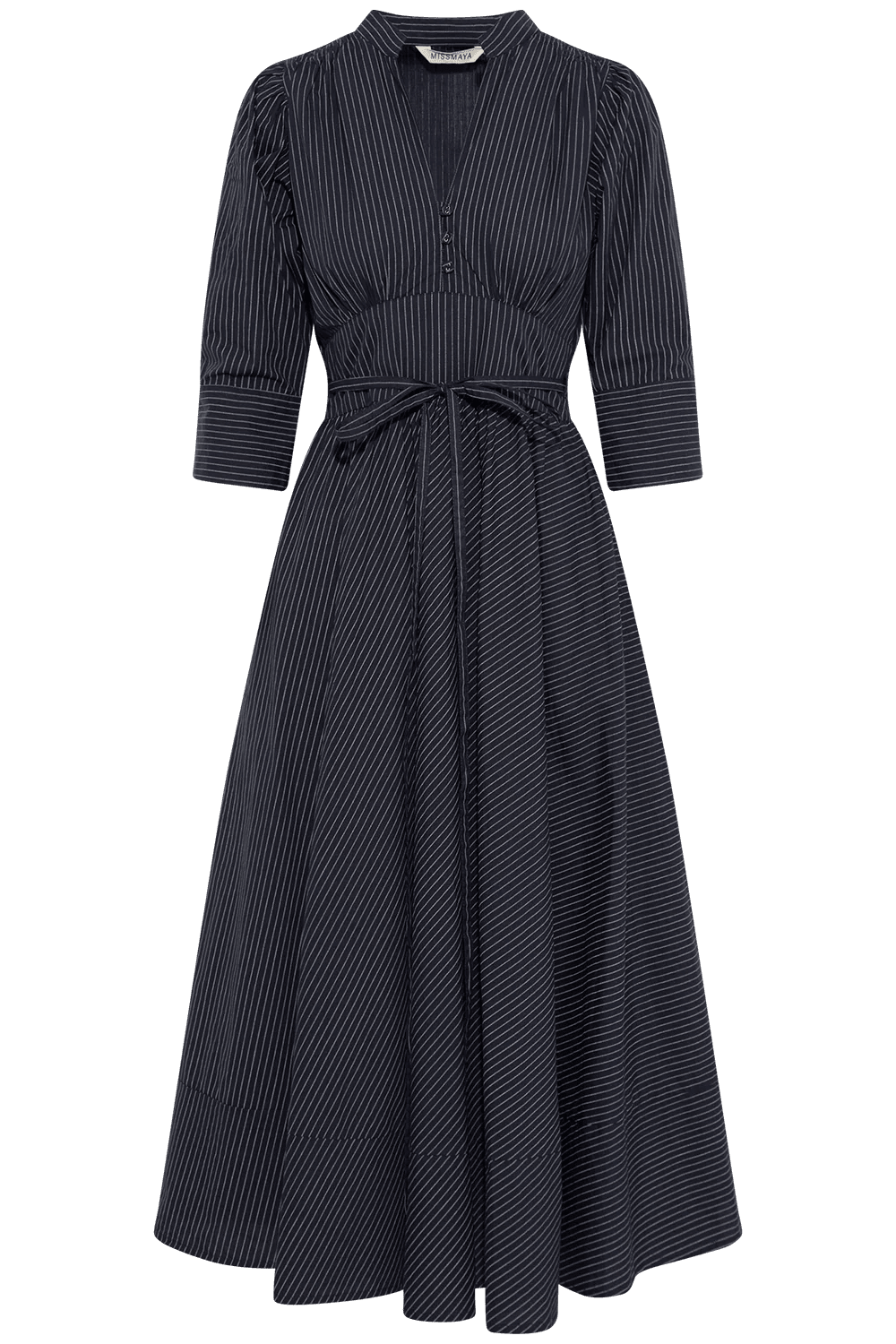 Maria Dress Pinstripe | Kjoler | Smuk