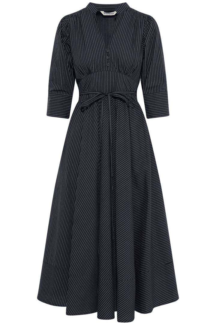 Maria Dress Pinstripe | Kjoler | Smuk